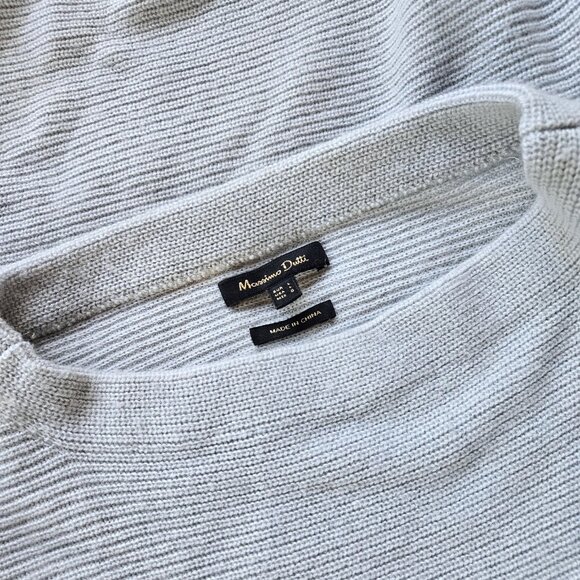 MASSIMO DUTTI, Cozy, classy pale light blue sweater - Picture 15 of 15